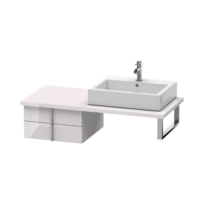 

Duravit Vero Mueble para consola, 6578, 2 cajones, 500mm, Color (frente/cuerpo): Laca blanca lila alto brillo - VE657802727