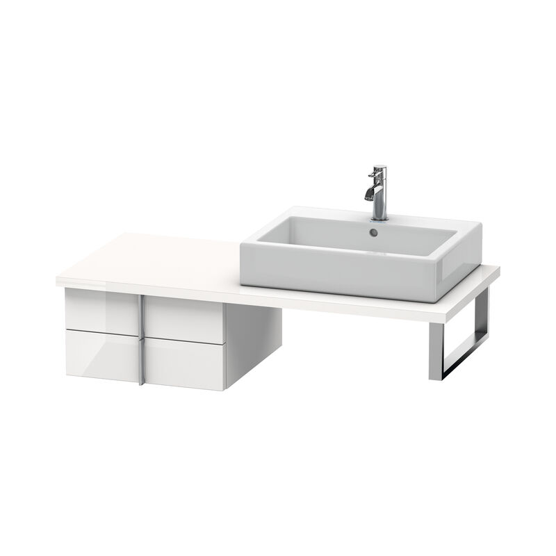 

Duravit Vero Mueble para consola, 6578, 2 cajones, 500mm, Color (frente/cuerpo): Laca blanca de alto brillo - VE657808585