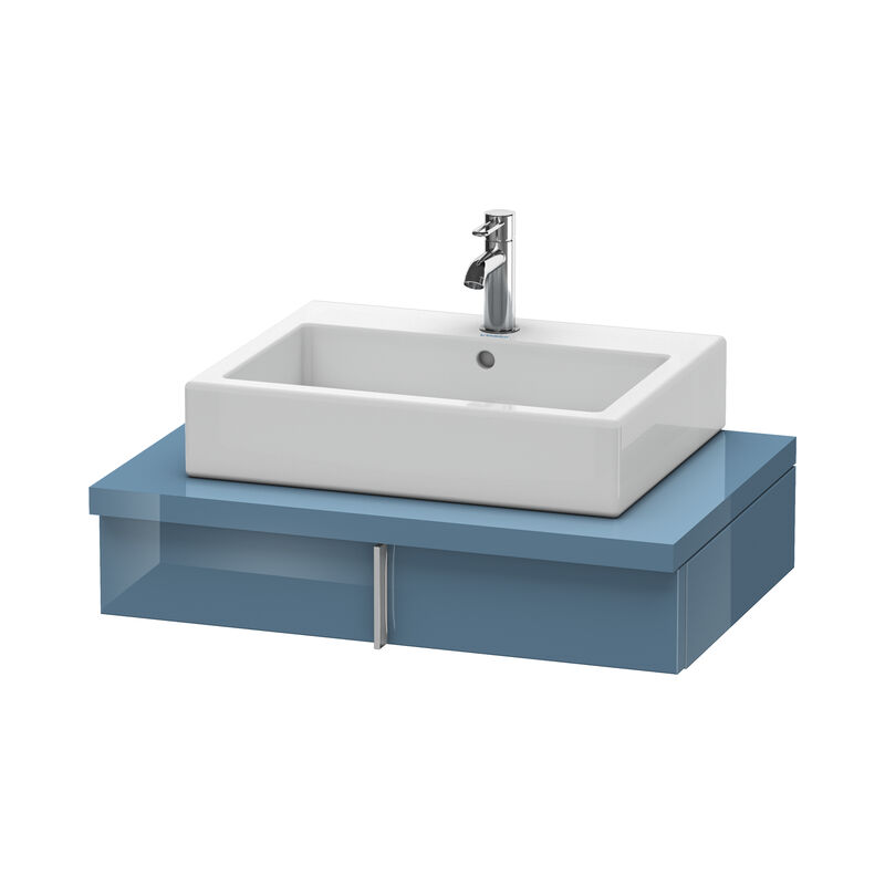 

Duravit Vero Neceser para consola, 6561, 1 cajón, 800 mm, Color (frente/cuerpo): Laca de alto brillo Stone Blue - VE656104747