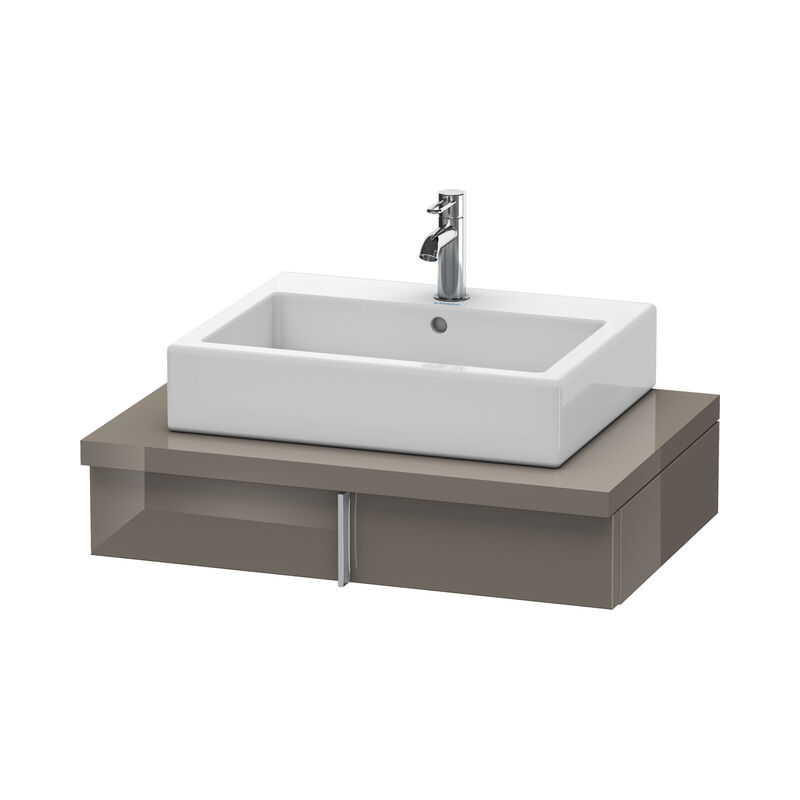 

Duravit Vero Neceser para consola, 6561, 1 cajón, 800 mm, Color (frente/cuerpo): Laca de color gris franela de alto brillo - VE656108989