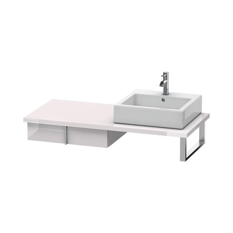 

Duravit Vero Neceser para consola, 6569, 1 cajón, 600 mm, Color (frente/cuerpo): Laca blanca lila alto brillo - VE656902727