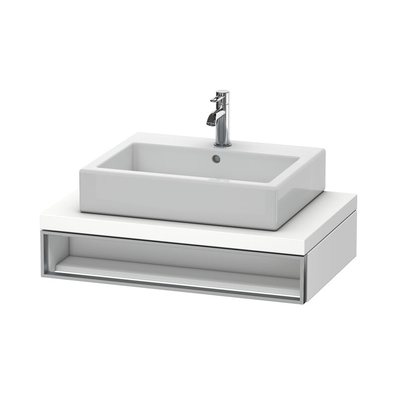 

Duravit Vero Unidad de lavabo para consola, 6541, 800 mm, 1 compartimento abierto incluyendo toallero, Color (frente/cuerpo): Blanco Mate Decoración