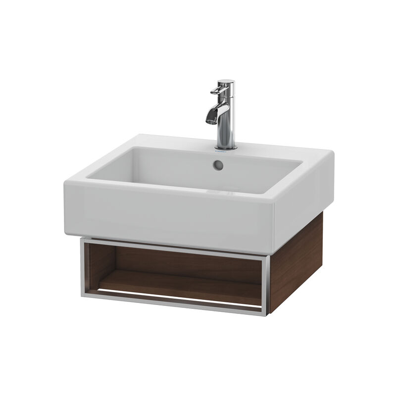 

Duravit Vero Vanity 6003 de pared, con 1 compartimento abierto incl. toallero, 450mm, Color (frente/cuerpo): Chapa de madera auténtica de nogal