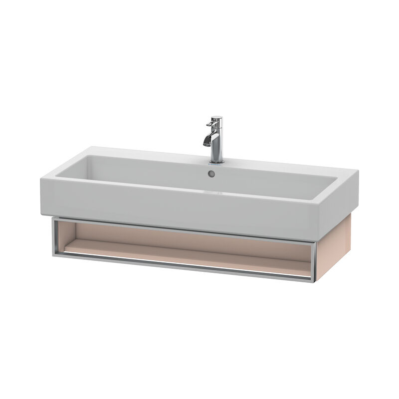 

Duravit Vero Vanity 6007 de pared, con 1 compartimento abierto incl. toallero, 950mm, Color (frente/cuerpo): Perla de albaricoque laca de alto brillo