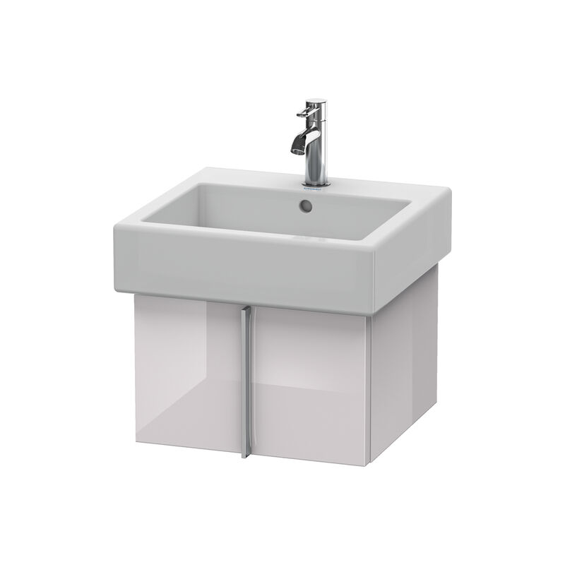 

Duravit Vero Vanity 6103, de pared, con 1 extraíble, 450mm, Color (frente/cuerpo): Laca blanca lila alto brillo - VE610302727