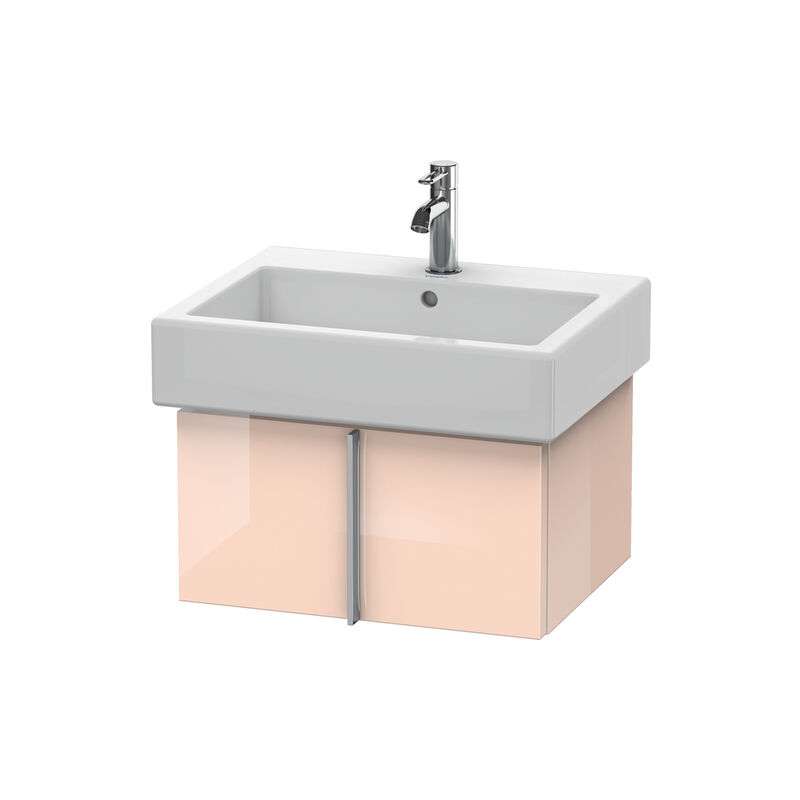 

Duravit Vero Vanity 6104, de pared, con 1 extraíble, 550mm, Color (frente/cuerpo): Perla de albaricoque laca de alto brillo - VE610401010