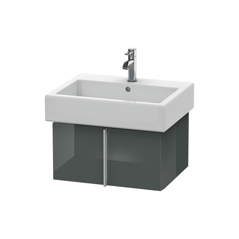 

Duravit Vero Vanity 6104, de pared, con 1 extraíble, 550mm, Color (frente/cuerpo): Laca de alto brillo Dolomiti Grey - VE610403838