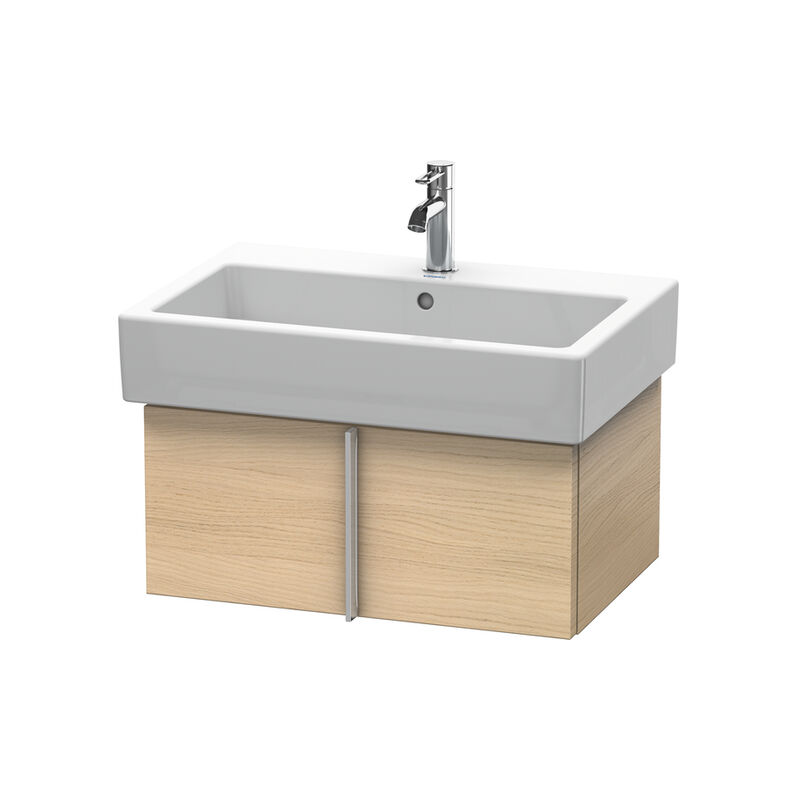 

Duravit Vero Vanity 6105, de pared, con 1 extraíble, 650mm, Color (frente/cuerpo): Roble mediterráneo Chapa de madera auténtica - VE610507171