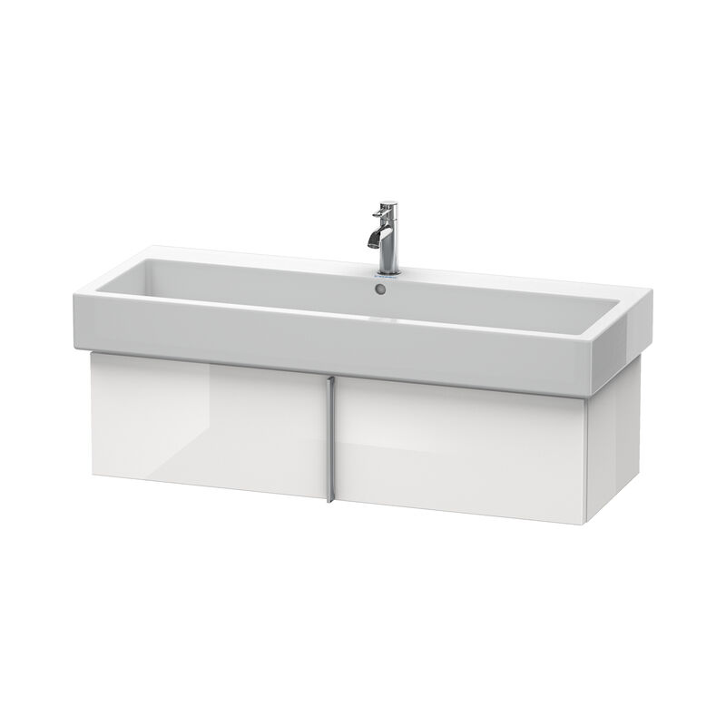 

Duravit Vero Vanity 6108, de pared, con 1 extraíble, 1150mm, Color (frente/cuerpo): Laca blanca de alto brillo - VE610808585