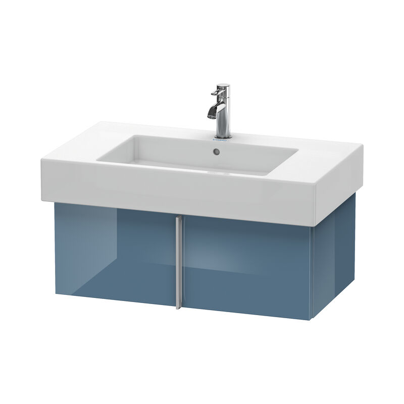 

Duravit Vero Vanity 6113, de pared, con 1 extraíble, 800mm, Color (frente/cuerpo): Laca de alto brillo Stone Blue - VE611304747