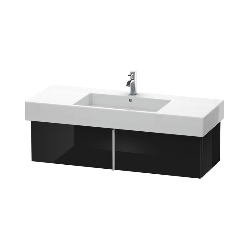 

Duravit Vero Vanity 6115, de pared, con 1 extraíble, 1200mm, Color (frente/cuerpo): Laca negra de alto brillo - VE611504040