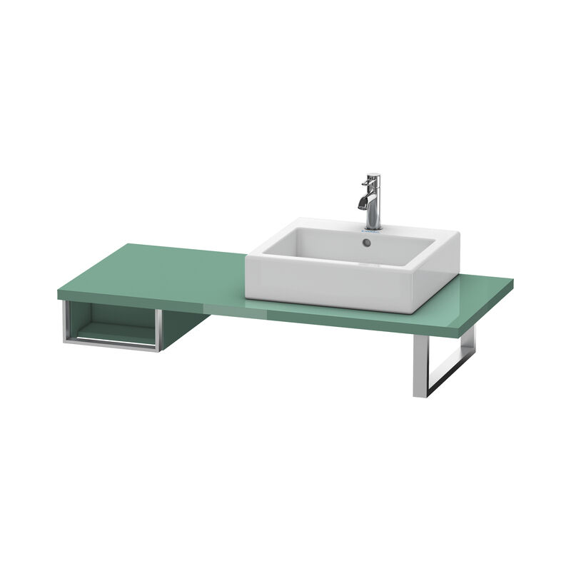 

Duravit Vero Vanity unit para consola, 6546, 1 compartimento abierto, 300mm, Color (frente/cuerpo): Jade laca alto brillo - VE654600303