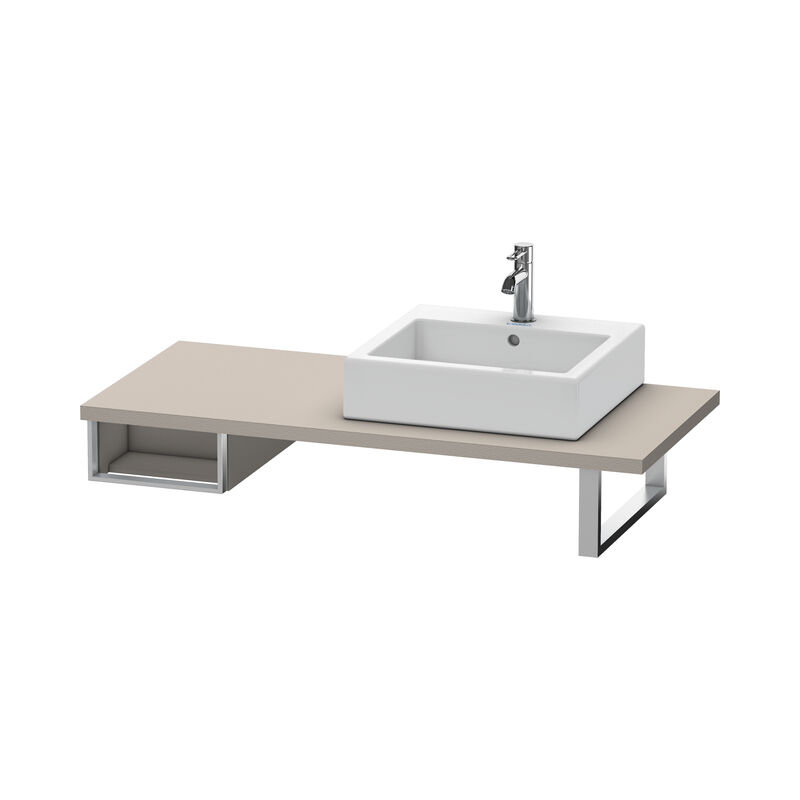 

Duravit Vero Vanity unit para consola, 6546, 1 compartimento abierto, 300mm, Color (frente/cuerpo): Terra Mate - VE654601414