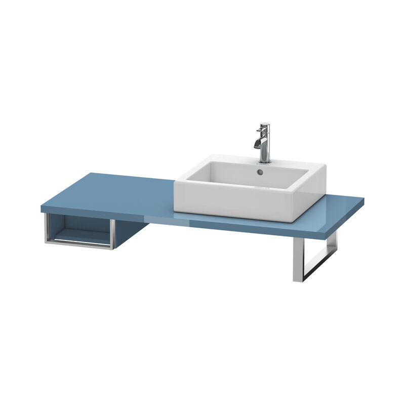 

Duravit Vero Vanity unit para consola, 6546, 1 compartimento abierto, 300mm, Color (frente/cuerpo): Laca de alto brillo Stone Blue - VE654604747