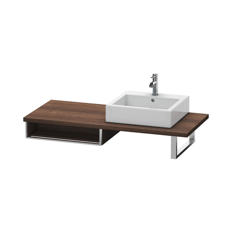 

Duravit Vero Vanity unit para consola, 6549, 1 compartimento abierto, 600mm, Color (frente/cuerpo): Decoración Castaño Oscuro - VE654905353