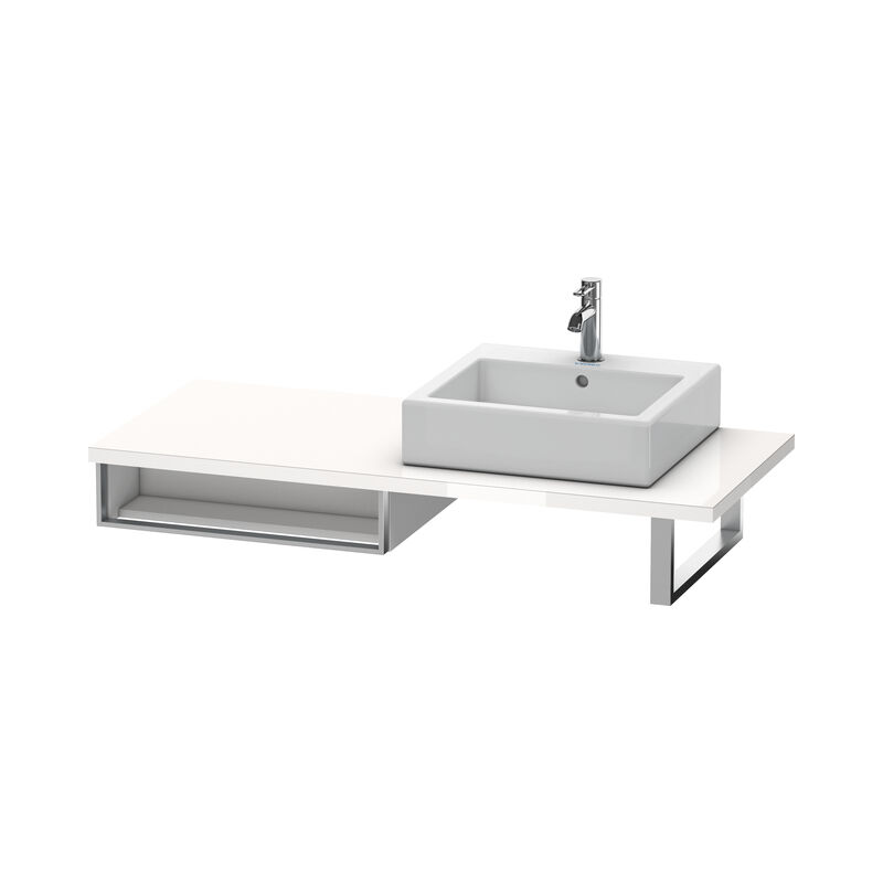 

Duravit Vero Vanity unit para consola, 6549, 1 compartimento abierto, 600mm, Color (frente/cuerpo): Decoración blanca de alto brillo - VE654902222