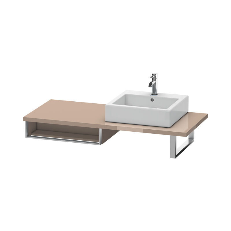 

Duravit Vero Vanity unit para consola, 6549, 1 compartimento abierto, 600mm, Color (frente/cuerpo): Cappuccino laca alto brillo - VE654908686