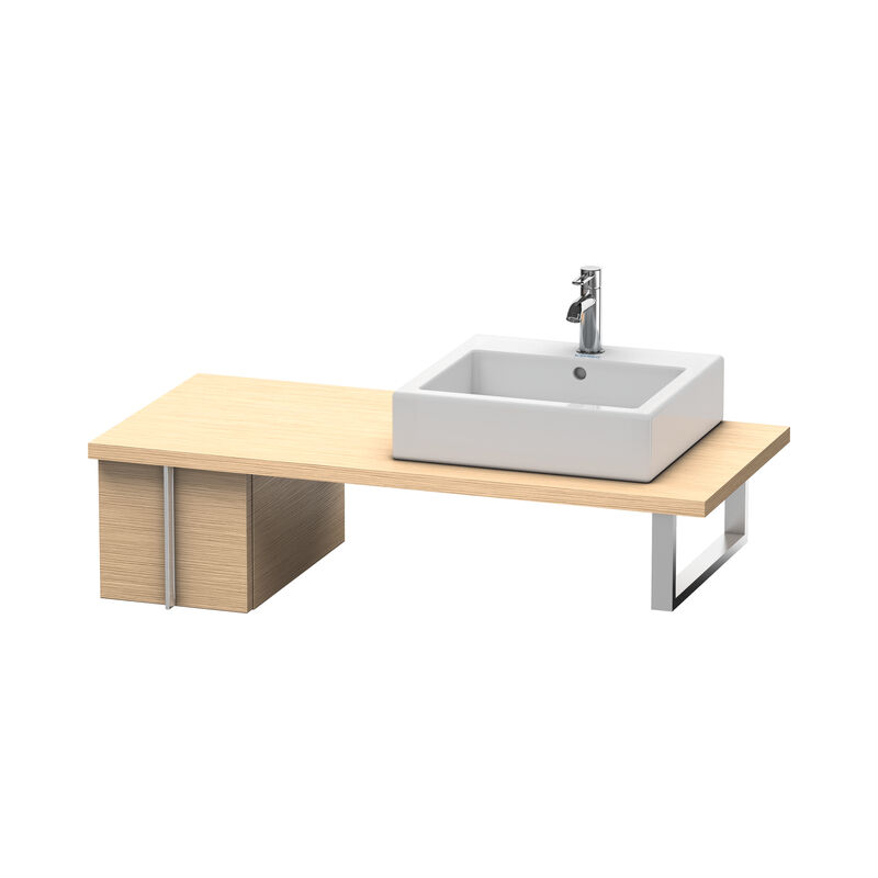 

Duravit Vero Vanity unit para consola, 6556, 1 extraíble, 300mm, Color (frente/cuerpo): Roble cepillado Chapa de madera auténtica - VE655601212