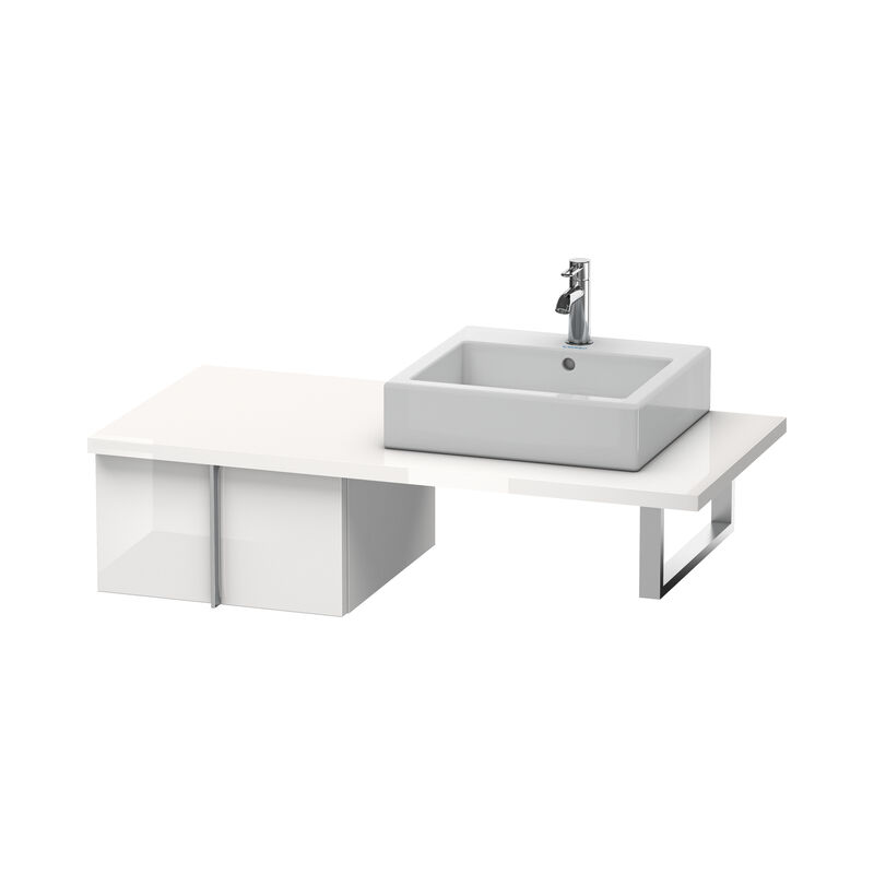 

Duravit Vero Vanity unit para consola, 6558, 1 extraíble, 500mm, Color (frente/cuerpo): Laca blanca de alto brillo - VE655808585