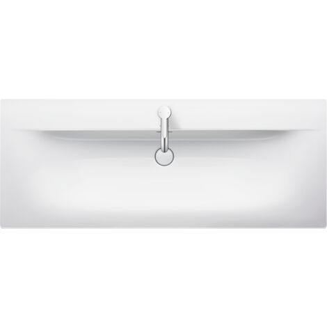 Duravit Viu - Lavabo 1230x490 mm, avec un trou pour robinet, blanc 2344120000