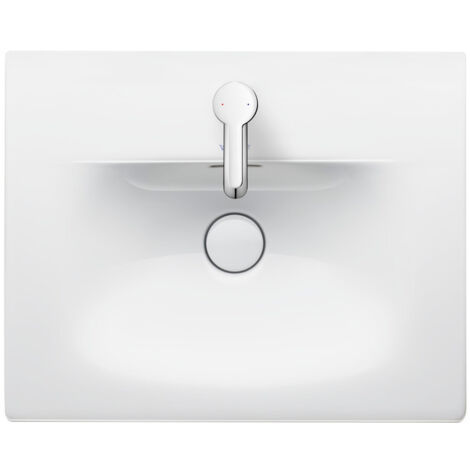 Duravit Viu - Lavabo 530x430 mm, avec un trou pour robinet, blanc alpin 2344530000