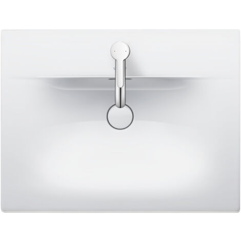 Duravit Viu - Lavabo 630x490 mm, avec un trou pour robinet, blanc alpin 2344630000