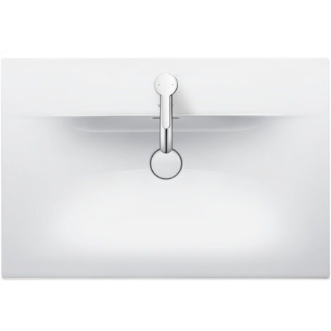 Duravit Viu - Lavabo 730x490 mm, avec un trou pour robinet, blanc 2344730000