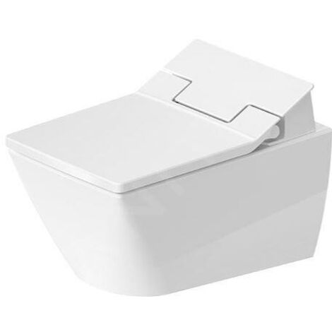 Duravit Viu - WC suspendu pour abattant de bidet SensoWash, Rimless, DuraFix, blanc alpin 2511590000