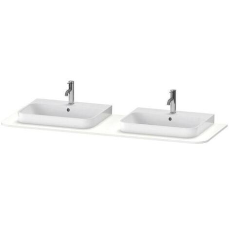 Duravit Waschtisch-Konsole Happy D.2 Plus 160x55cm, m 2 Ausschnitt., Tau supermatt