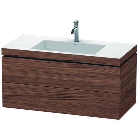 Duravit Waschtischunterschrank c-bonded L-Cube 100x48cm, 1 HL, N dkl., 2 Schub., wandhängend
