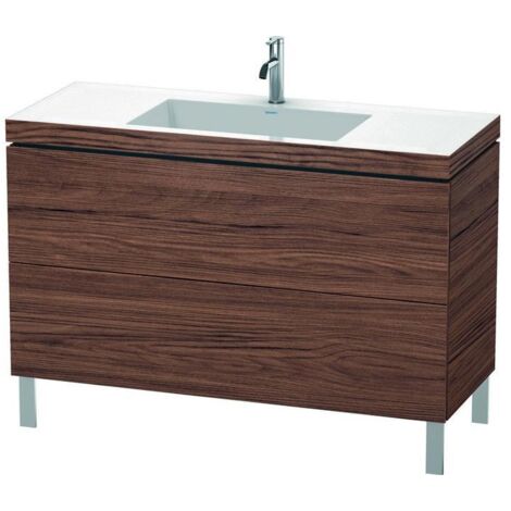 Duravit Waschtischunterschrank c-bonded L-Cube 120x48cm, 1 HL, N dkl., 2 Ausz., steh.