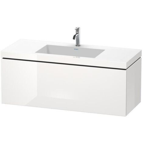 Duravit Waschtischunterschrank c-bonded L-Cube 120x48cm, 1 HL, Tau matt, 1 Ausz., wandhängend