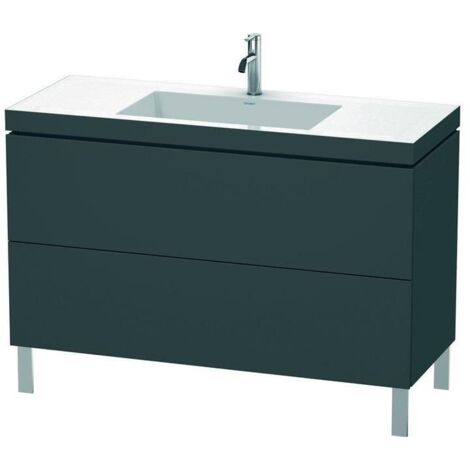 Duravit Waschtischunterschrank c-bonded L-Cube 120x48cm, 1 HL, Tau matt, 2 Ausz., steh.