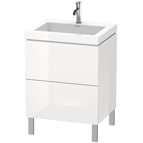Duravit Waschtischunterschrank c-bonded L-Cube 60 x48cm, 1 HL, Tau matt, 2 Ausz., steh.