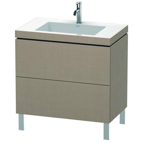 Duravit Waschtischunterschrank c-bonded L-Cube 80x48cm, 1 Hahnl., lei, 2 Ausz., stehend