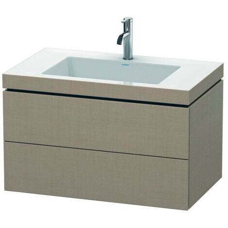 Duravit Waschtischunterschrank c-bonded L-Cube 80x48cm, 1 Hahnl., lei, 2 Schub., wandhängend