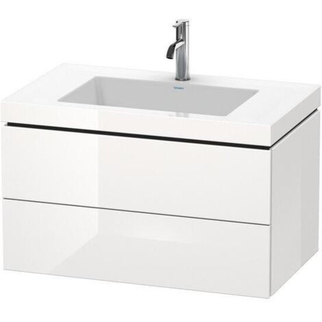 Duravit Waschtischunterschrank c-bonded L-Cube 80x48cm, o HL, Tau matt, 2 Schub., wandhängend