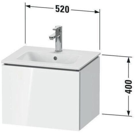 Duravit Waschtischunterschrank Compact L-Cube 52x42,1x40cm, 1 Ausz., wandhängend, Tau matt