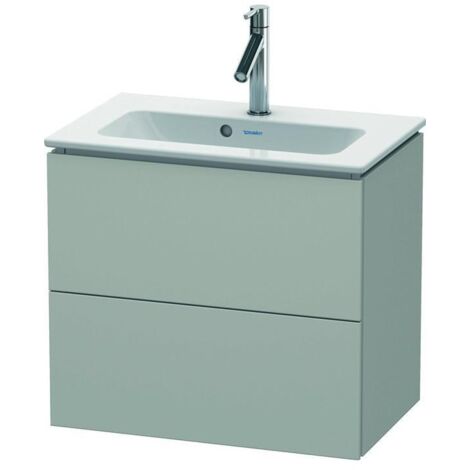 Duravit Waschtischunterschrank Compact L-Cube 62x39,1cm, betongr ma, 2 Schub., wandhängend