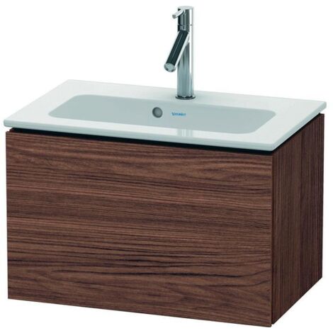 Duravit Waschtischunterschrank Compact L-Cube 62x39,1cm, Nussb dkl., 1 Ausz., wandhängend