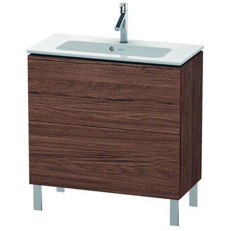 Duravit Waschtischunterschrank Compact L-Cube 82x39,1cm, Nussb dkl., 2 Ausz., stehend