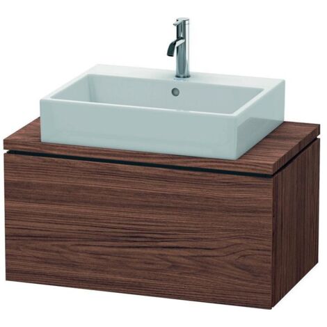 Duravit Waschtischunterschrank Compact L-Cube 82x47,7cm, Nussb dkl., f Kons, 1 Auszug