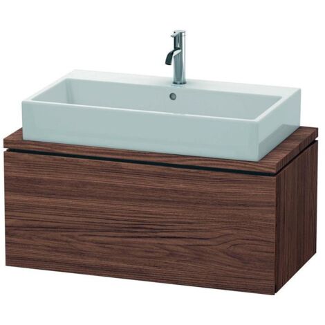 Duravit Waschtischunterschrank Compact L-Cube 92x47,7cm, Nussb dkl., f Kons, 1 Auszug