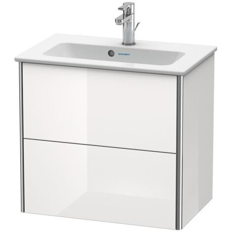 Duravit Waschtischunterschrank Compact XSquare 61x38,8cm, we matt, 2 Schubk., wandhängend