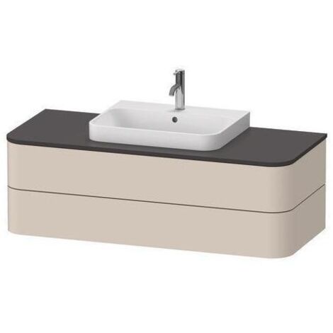Duravit Waschtischunterschrank Happy D.2 Plus 130x55cm, 2 La, f Möbelwaschtisch, Tau matt