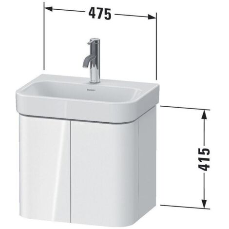 Duravit Waschtischunterschrank Happy D.2 Plus 47,5x35x41,5cm, 2 Türen, taupe supermatt