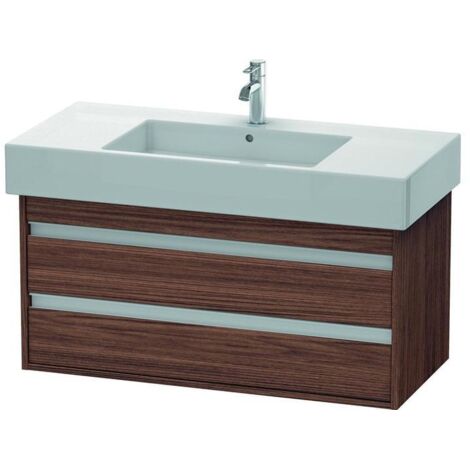Duravit Waschtischunterschrank Ketho 100x45,5cm, Nussb dkl., 2 Schubk., wandhängend