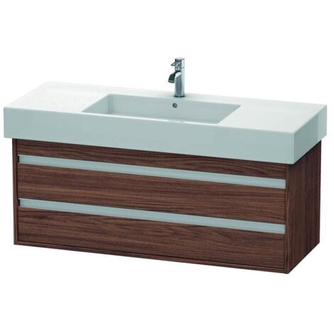 Duravit Waschtischunterschrank Ketho 120x45,5cm, Nussb dkl., 2 Schubk., wandhängend