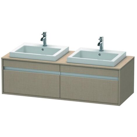 Duravit Waschtischunterschrank Ketho 140x55x42,6cm, f EWT, 2 AZ, B bs, lei