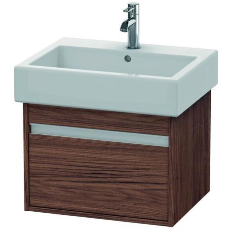 Duravit Waschtischunterschrank Ketho 55x44cm, Nussb dkl., 1 Ausz., wandhängend
